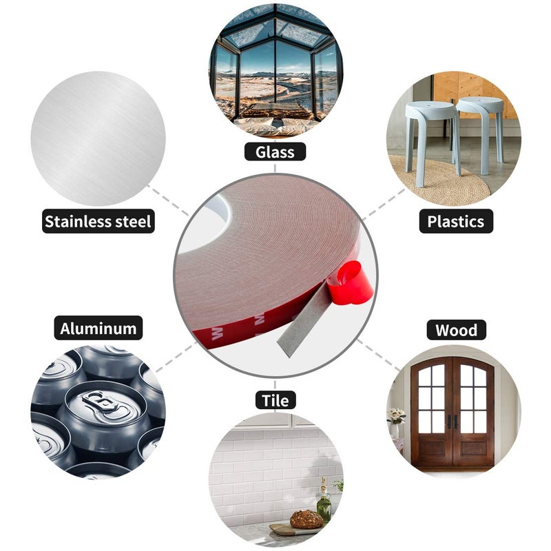 ToLanbbt Double Sided Tape Heavy Duty Waterproof Mounting Adhesive Tape Foam Tape for LED Strip Lights Home Decoration Office Decorations (108Ft x 0.47" x 0.03") - Image 5