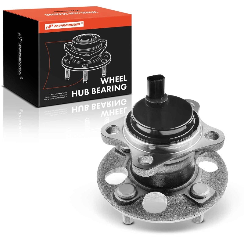 APremium Rear Wheel Bearing and Hub Assembly with ABS 4Lug Compatible with Toyota Yaris 2015 2016 2017 2018