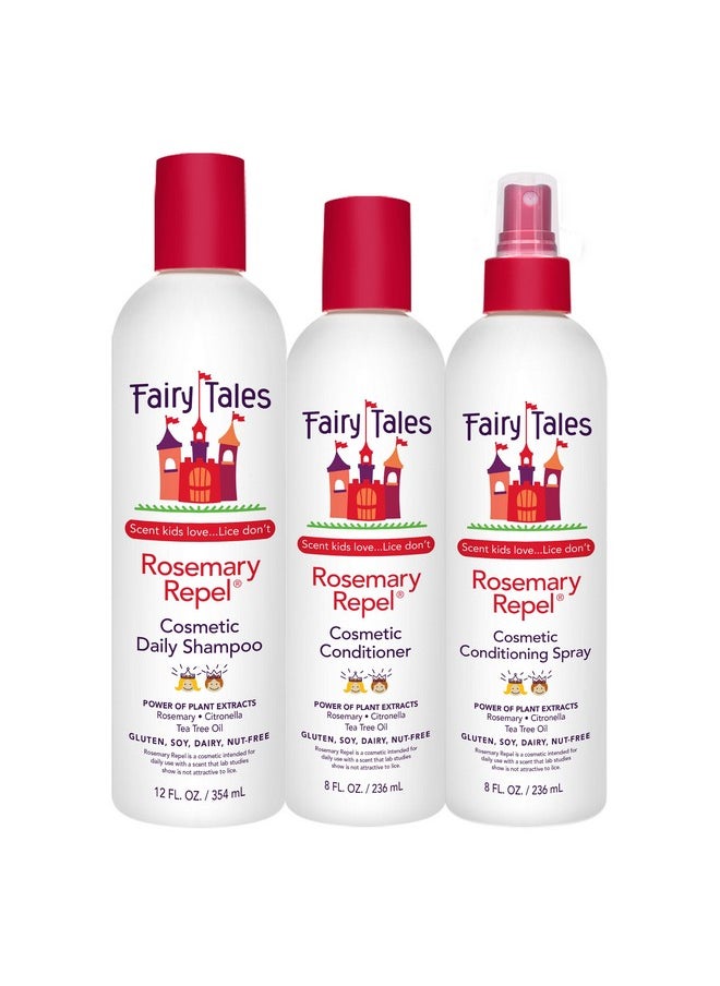 Fairy Tales - Rosemary Repel Shampoo 12Oz Conditioner 8Oz & Conditioning Spray 8Oz Trio Set - Image 1