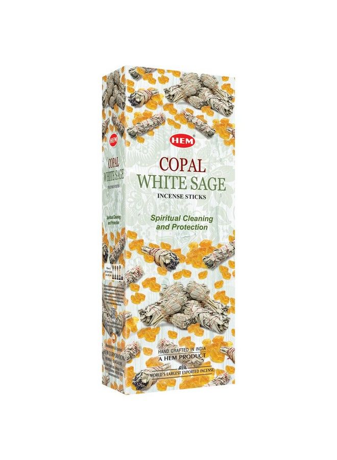 HEM Hem Copal White Sage Box Of 6 20 Sticks Per Tubes 120 Sticks Total Hem Incense From India 