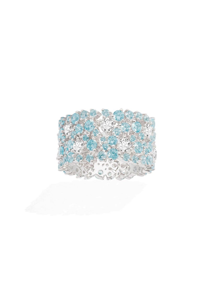 APM Monaco White & Lagoon Blue Pavé Ring - pzsku/Z0F9B887B426F053F15CBZ/45/_/1729150375/b1b4e156-e74d-400c-9275-d38b6e0fb970