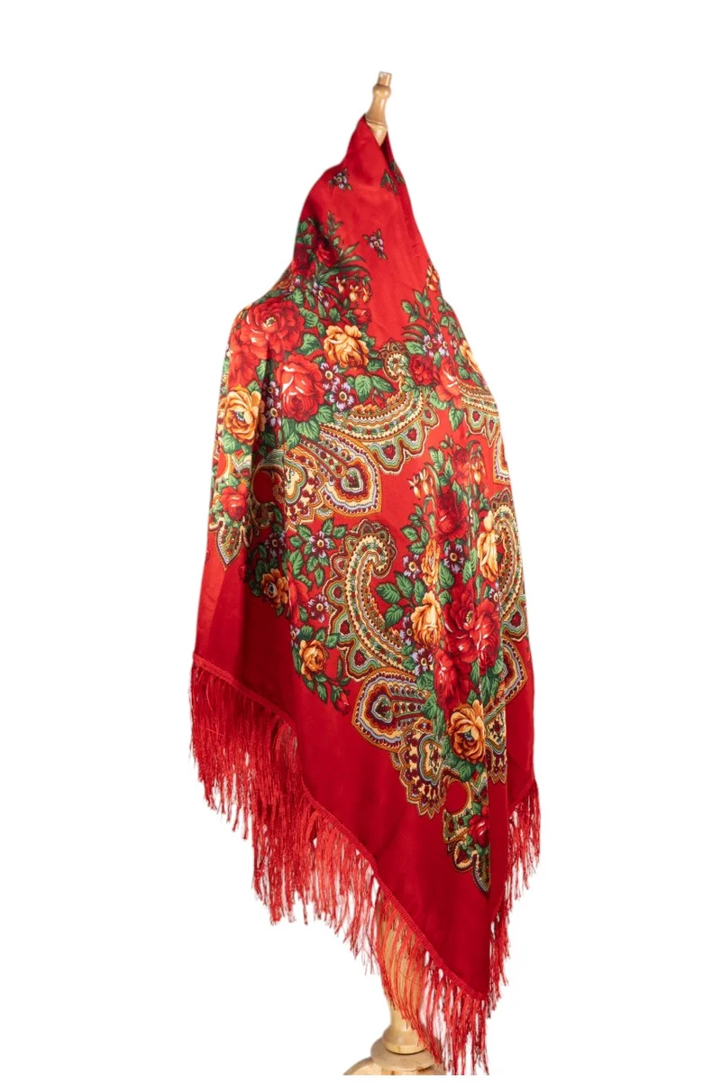 D'Daniela Nadya Women's Eastern European Cotton Tassel Shawl