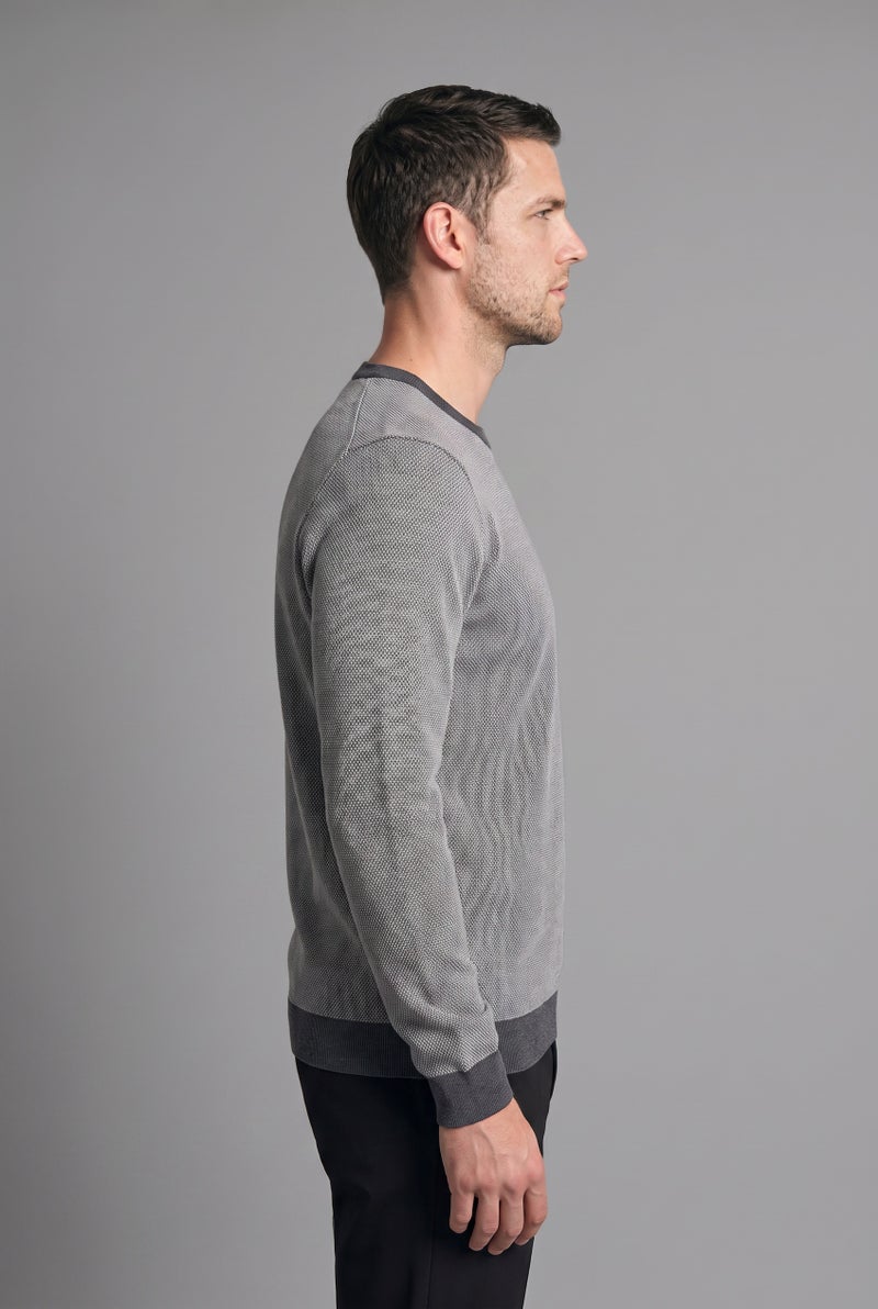 DeFacto Grey Man Standard Fit Crew Neck Knitwear Pullover Casual - Image 3