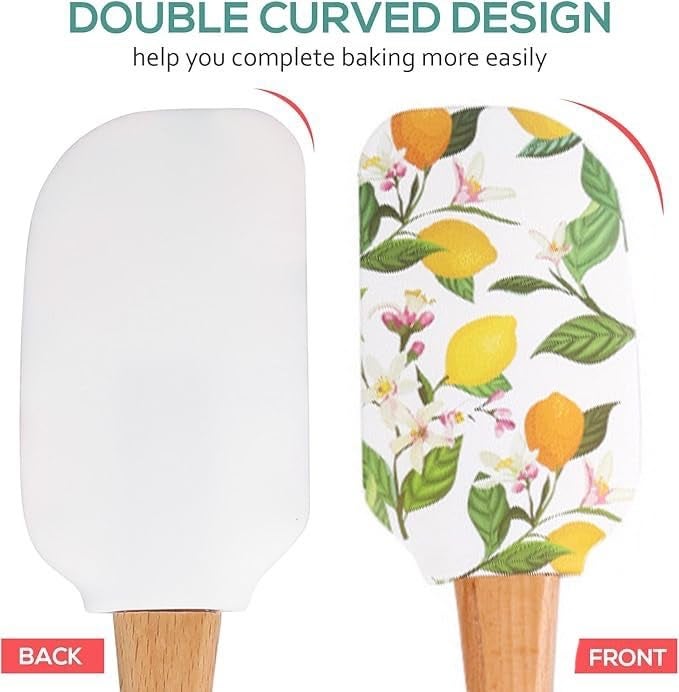 EZYHOME Silicone Spatula,Cake Scrapers and Cream Spreaders for Baking Mixing and Cooking, Cake Cream Butter Spatula, Irish Baking Kitchen Cooking Supplies (30cm *6 cm) - Image 3