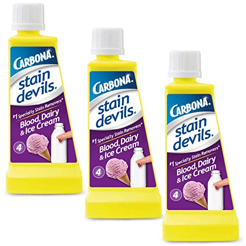 Carbona Stain Devils® #4 | Blood, Dairy & Ice Cream | Professional Strength Laundry Stain Remover | Multi-Fabric Cleaner | Safe On Skin & Washable Fabrics | 1.7 Fl Oz, 3 Pack - Image 1