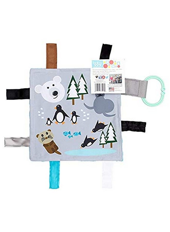 The Learning Lovey Baby Jack & Co 8X8” Polar Lovey Tag Toys For Babies Baby Crinkle Toys Crinkle Toys For Baby Soft & Safe Learn Shapes & Colors Ideal Baby Toy Bpa Free Wstroller Clip - Image 1