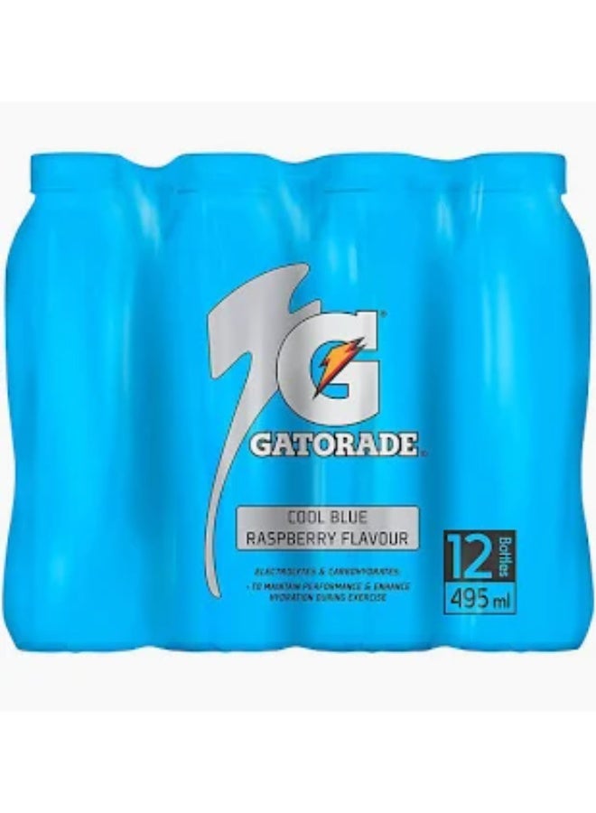 Gatorade Sports Drink, Cool Blue Raspberry, 495ml X 12