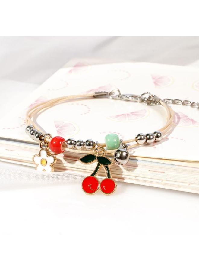 New Creative Popular Bracelet Female Cartoon Woven Ceramic Jewelry Girlfriend Couple Student Small Gift Jewelry 