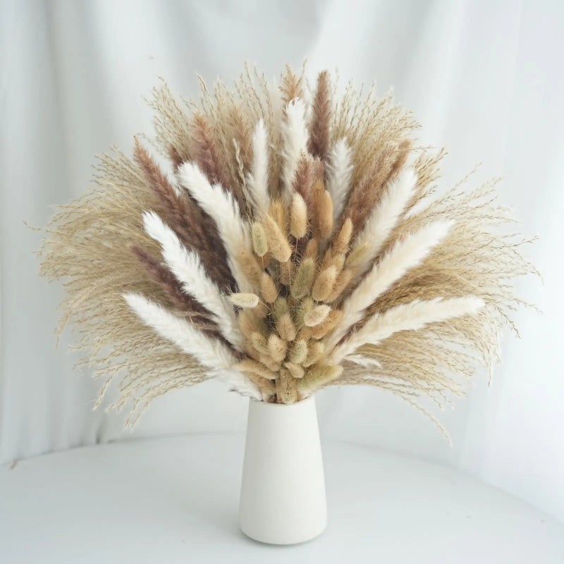 Bluejw Elegant Mixed Eucalyptus Dried Flower Bouquet - Bohemian Style Eco-Friendly Dried Plants Anniversary Mother's Day Christmas Decor - Image 5
