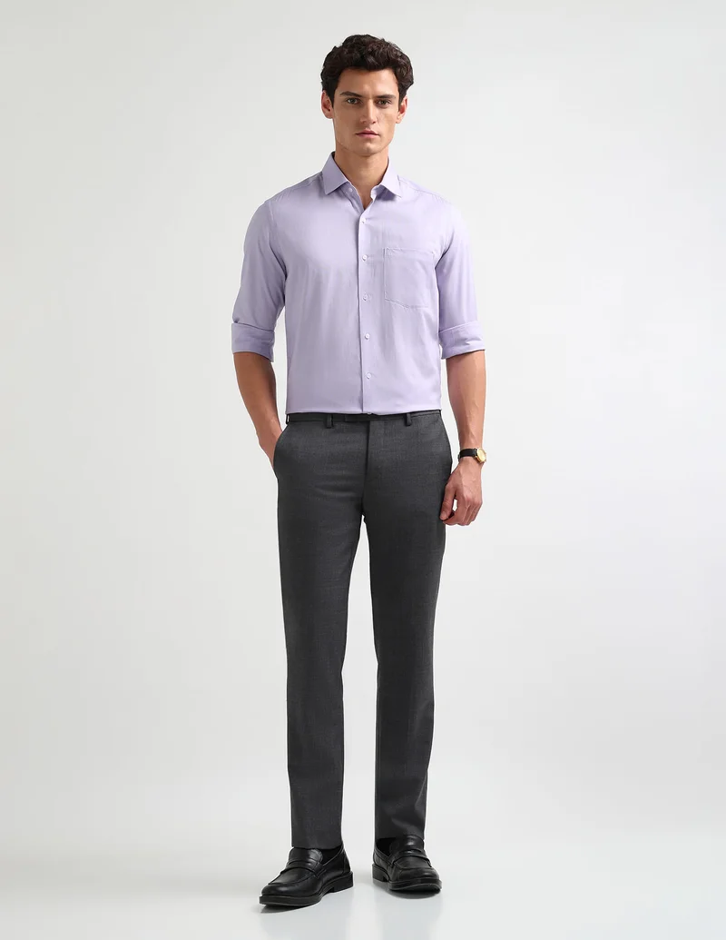 Arrow Lavender Manhattan Slim Fit Shirt for Men | Best Price UAE