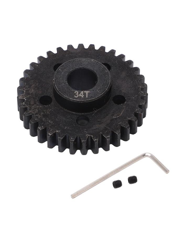 Thoraya 34T RC Motor Gear M1.0 8mm Gear Bore Steel Black RC Motor Pinion Gear for Arrma 1/7 1/8 RC Cars  - Image 1