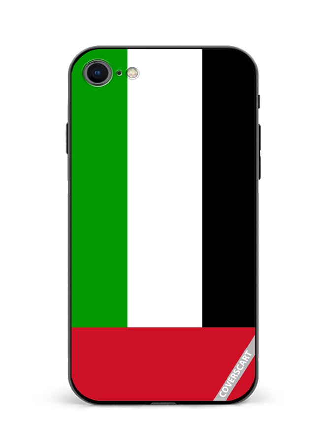 Protective Case Cover For Apple iPhone 8 Uae Flag Design Multicolour