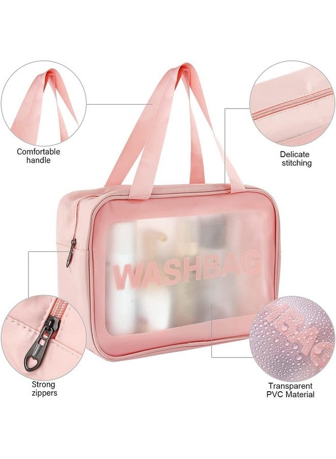 RAIYARAJ Make Up Bag PVC Waterproof Zippered Cosmetic Bag, Portable Carry Pouch for Women Men Multicolor (Set of 3) - Image 5