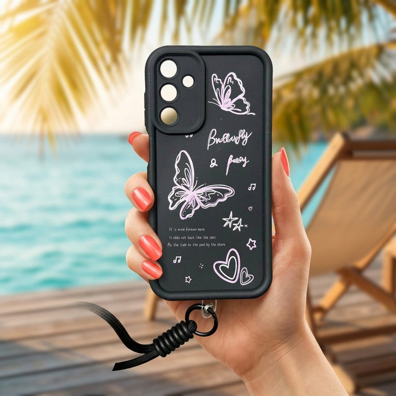 Stylish back cover with an elegant chain, compatible with the phone Samsung A15 - Image 1