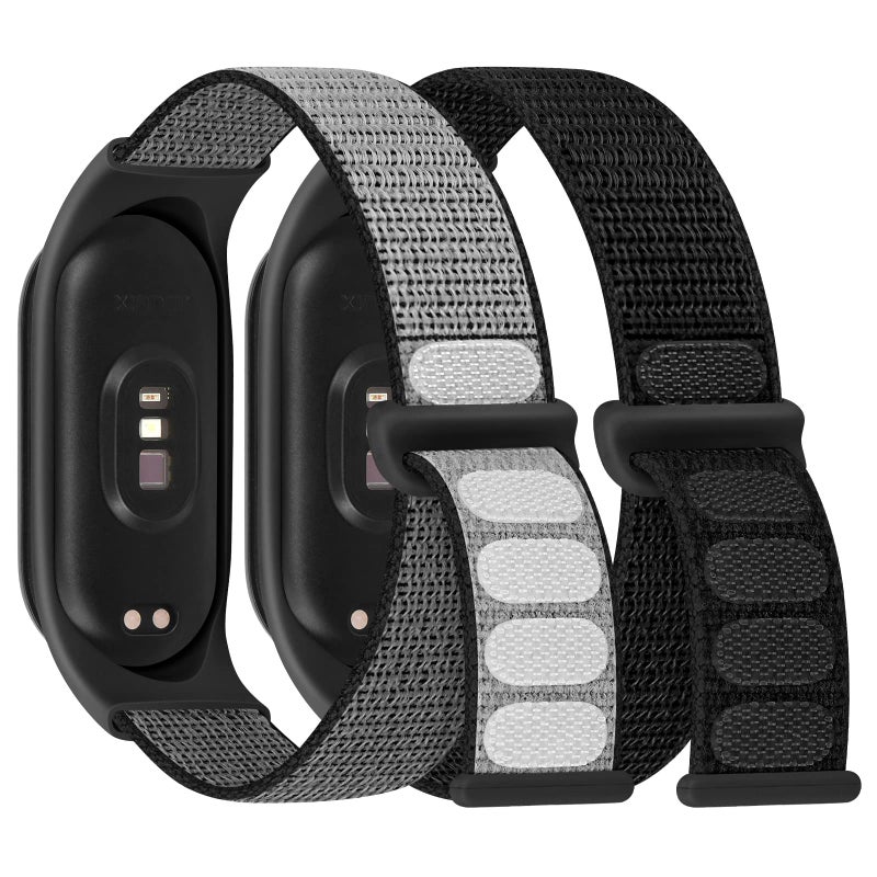 TumpCez حزام نيلون TumpCez Solo Loop متوافق مع Xiaomi Mi Band 6 5 4 3 / Amazfit Band 5، حزام رياضي ملون ناعم قابل للتعديل بديل لـ Xiaomi Mi Band 6 5 (NFC) للرجال والنساء - Image 1