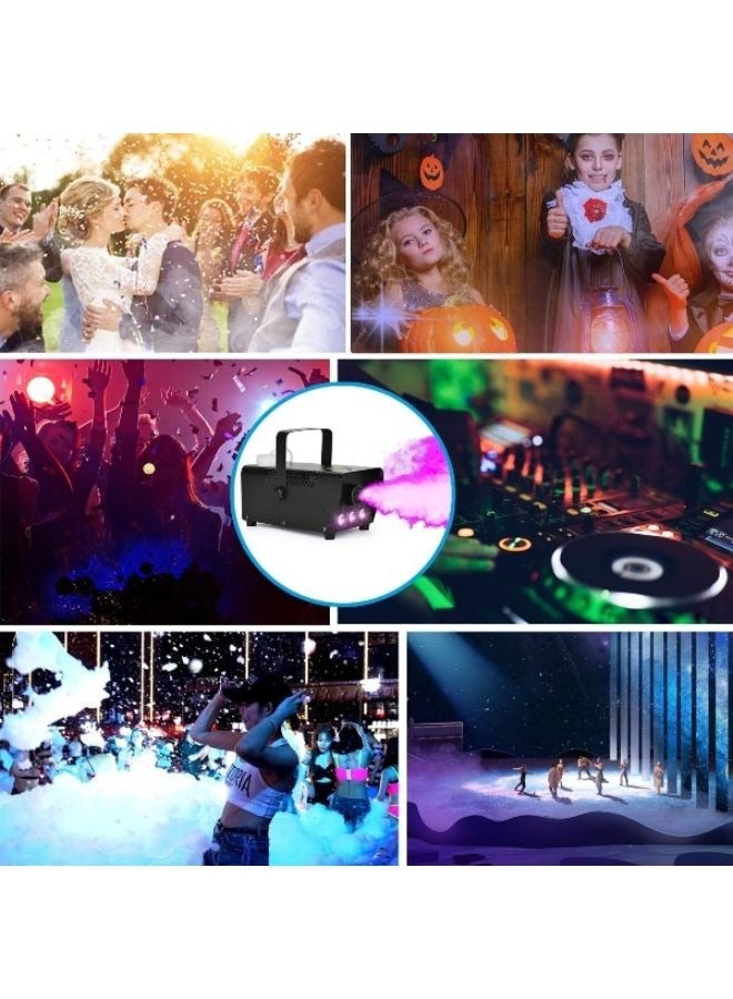 ماركة غير محددة آلة الضباب LED DJ الاحترافية 3 ألوان مع جهاز تحكم عن بعد لاسلكي وسائل ضباب 5 لتر  - Image 4