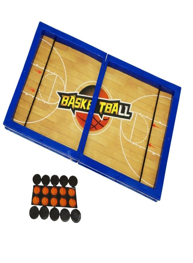 Space Enterprises Basketball Fast String Puck Game Tabletop Board Game Fast Sling Puck Game for Kids Fastest Fingers First Indoor Table Game Sling Shot Board Game Toy - Image 2