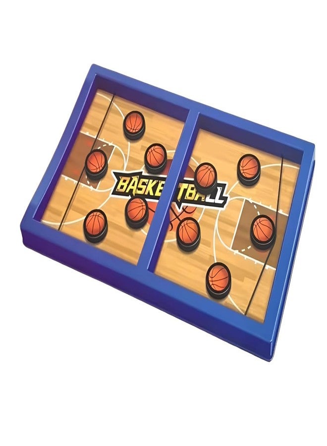 Space Enterprises Basketball Fast String Puck Game Tabletop Board Game Fast Sling Puck Game for Kids Fastest Fingers First Indoor Table Game Sling Shot Board Game Toy - Image 1