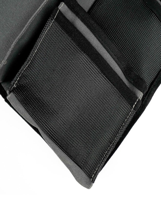 ARMORO Universal Car Seat Organizer with 4 Compartments & Tissue Holder | Backseat Storage Organizer for Car | Multi-Pocket Auto Organizer for Essentials, Travel & Daily Use (Grey) - Image 2