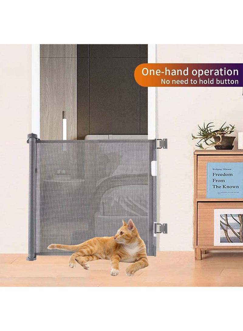 GT-Wheel Safety Gate Retractable Baby Mesh Gate for Stairs Doorways for Babies and Pets - Image 2