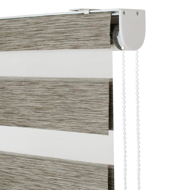 Deco Window Zebra Blinds for Windows 40 Inches W X 84 Inches H Brown Day and Night Blinds with Aluminium Cassette for Living Bed Room Office - Image 4