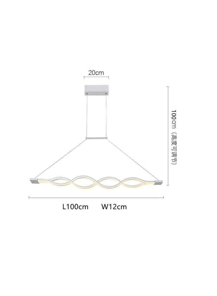 Haikomin LED Pendant Light Dimmable Modern Chandelier Lamp with Remote Creative Hanging Pendant Lighting Light Fixture for Kitchen Island Dining Room Bedroom38W - Image 5