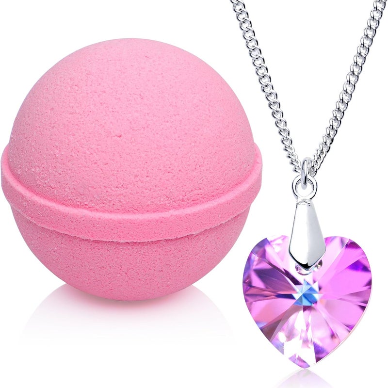 Jackpot Candles Love Potion Bath Bomb with Necklace Created with Crystal Extra Large 10 oz Made in USA