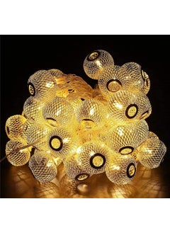 PESCA PESCA Golden Metal Lantern String Lights for Indoor Outdoor Decoration Diwali Light for Party Birthday Diwali Christmas Navratri Valentine Gift Home Decoration Light 4 Meter 25 LED Warm White  - Image 1