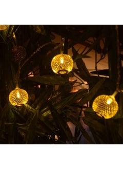 PESCA PESCA Golden Metal Lantern String Lights for Indoor Outdoor Decoration Diwali Light for Party Birthday Diwali Christmas Navratri Valentine Gift Home Decoration Light 4 Meter 25 LED Warm White  - Image 4