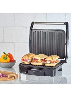 Panini Press & Health Grill Non-Stick Plates Removable Drip Tray & Floating Hinge for Deep Fill Toasted Sandwiches