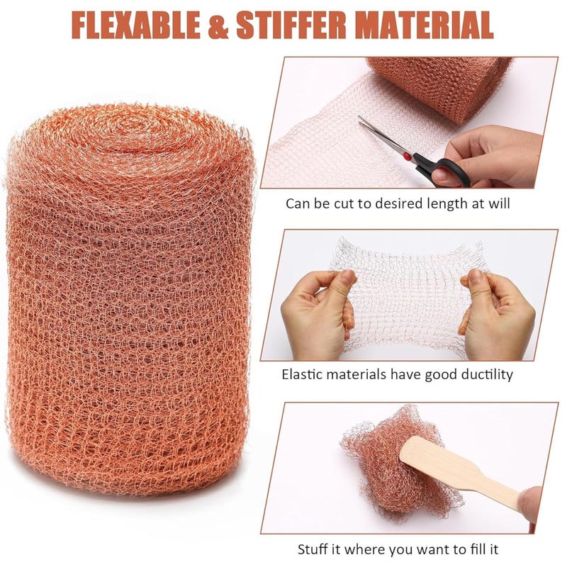 Copper Mesh Roll 12.7cm x 10m Rodent Control Barrier for Sealing Gaps in House and Garden - Image 5