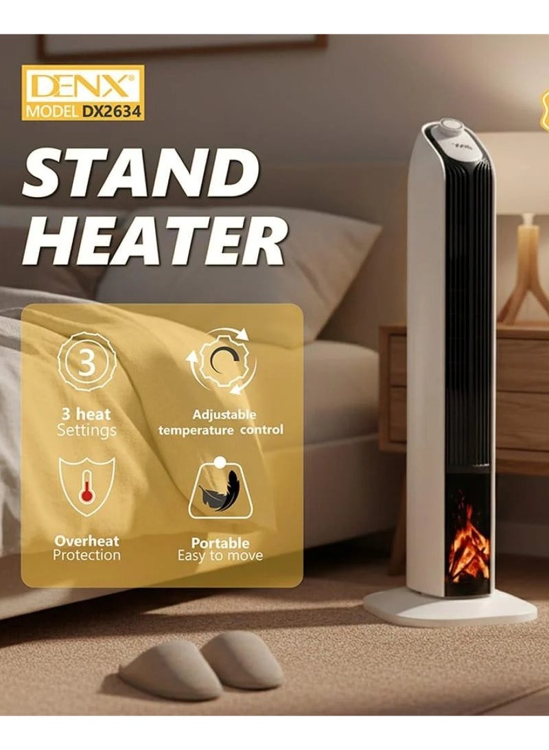 دينكس دفاية كهربائية واقفة من دينكس بتصميم ديكوري أنيق – تدفئة سريعة وآمنة مع توزيع حرارة متساوٍ - Image 2