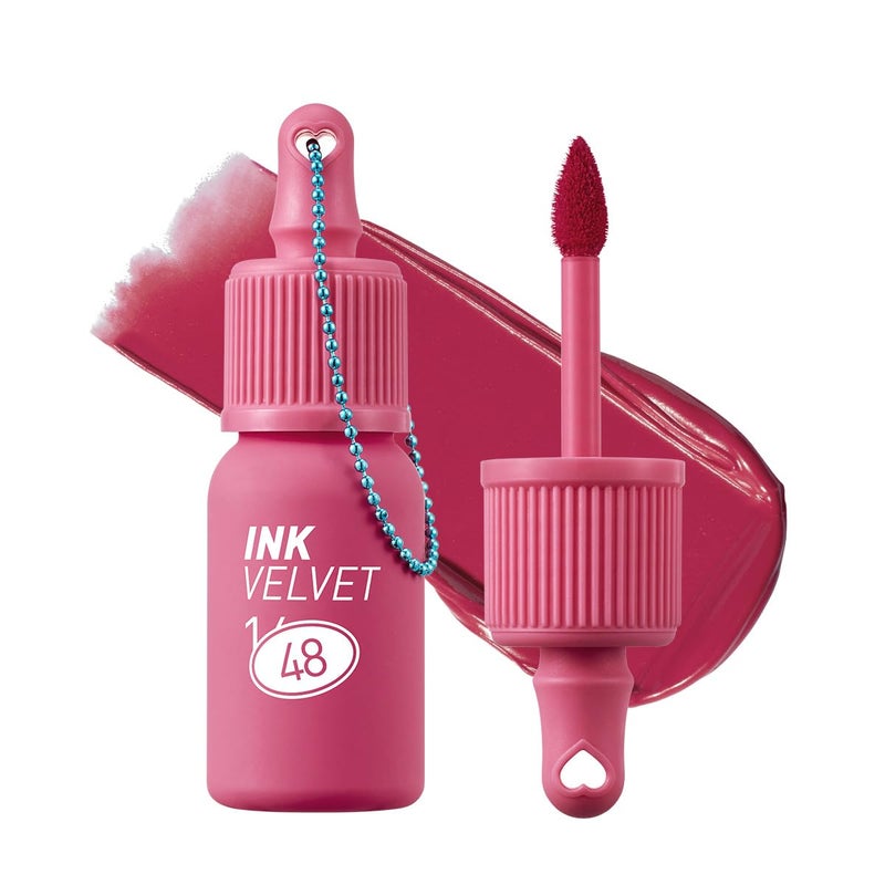 Peripera Ink the Velvet Lip Tint - High Pigment Color, Longwear, Weightless, Gluten-Free, Paraben-Free (048 100 HEARTS) - Image 1