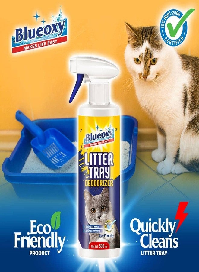 BLUEOXY Orange Cat Litter Tray Cleaner And Deodorizer |Ecology Formulation |Little Tay Cleaner |Odour Remover |Deodorizer |Rtu |Cat Pan Cleaner |Spray 500 Ml |Qty 1 - Image 2