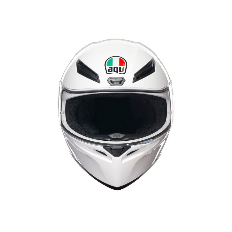 AGV - Helmet K1 S E2206, Full-face Motorbike Helmet, ECE, for Men, Racing Style with Spoiler, Air Intakes and Scratch Resistant Visor, 190° Field of View, with Intercom Ready, White - Image 2
