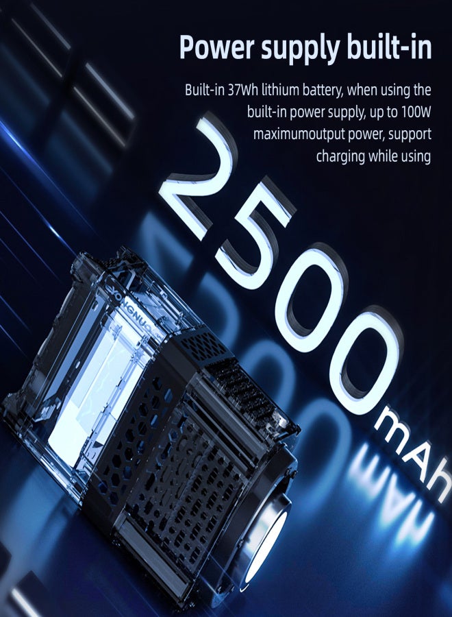 يونجنيو مصباح فيديو LED محمول YONGNUO YN150Li بقوة 150 واط، إضاءة ملء للتصوير الفوتوغرافي، نطاق درجة حرارة اللون من 3200 كلفن إلى 5600 كلفن، مصباح استوديو COB، بطارية مدمجة بسعة 2500 مللي أمبير، 12 تأثير إضاءة، مؤشر تجسيد اللون 95+، تحكم عبر تطبيق، مناسب للاستخدام في الأماكن المغلقة والمفتوحة والبث المباشر. - Image 2