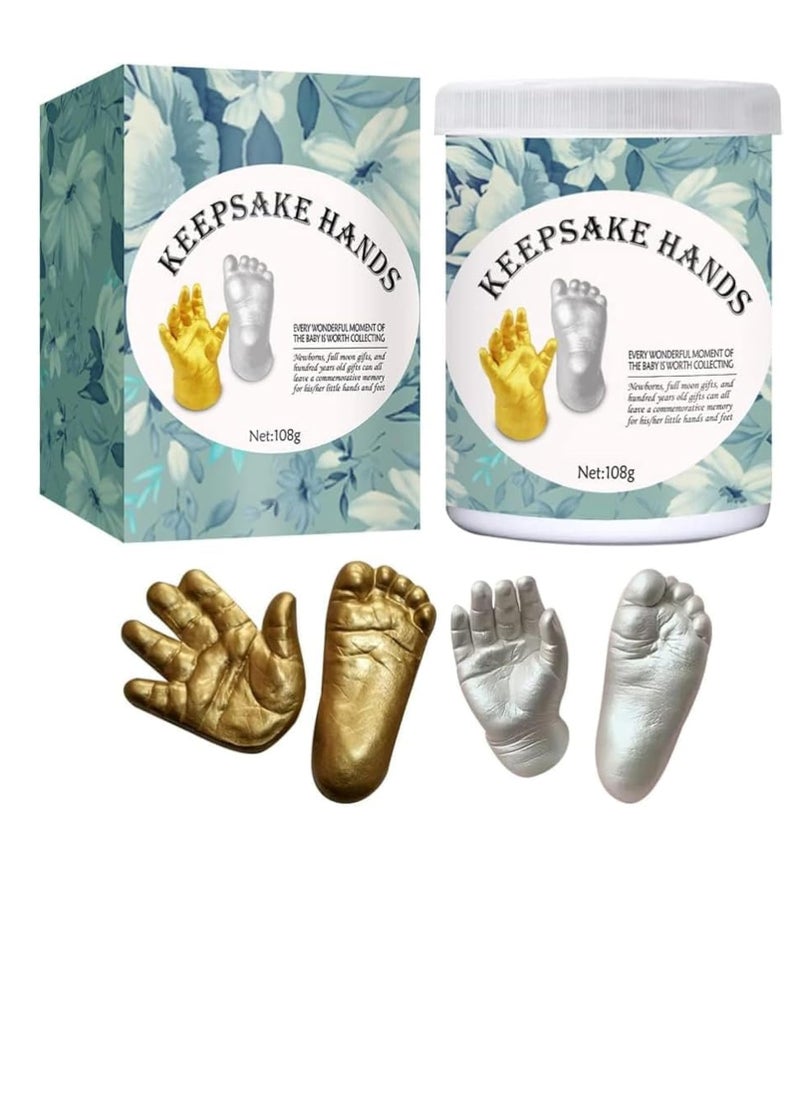 Generic - Baby Keepsake Hand Casting Kit, Kids Keepsake Sculptures, Infant Hand Foot Molding, Plaster Hand Moldings Casting Kit for First Birthday Newborn Gifts Kids - Image 1