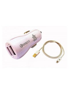 BEDO BEDO Car Charger with 2 output Fast Charging Qualcomm Quick charge 3.0 with iPhone cable  - Image 1