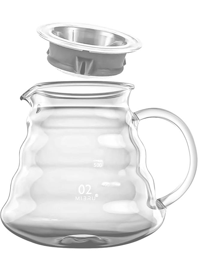 Hario Coffee Server V60 Clear Heat Resistant Glass Range Coffee Server Pour Over Coffee Tea Server Hand Drip Coffee Jug Kettle Coffee Maker Teapot 600ml - Image 1