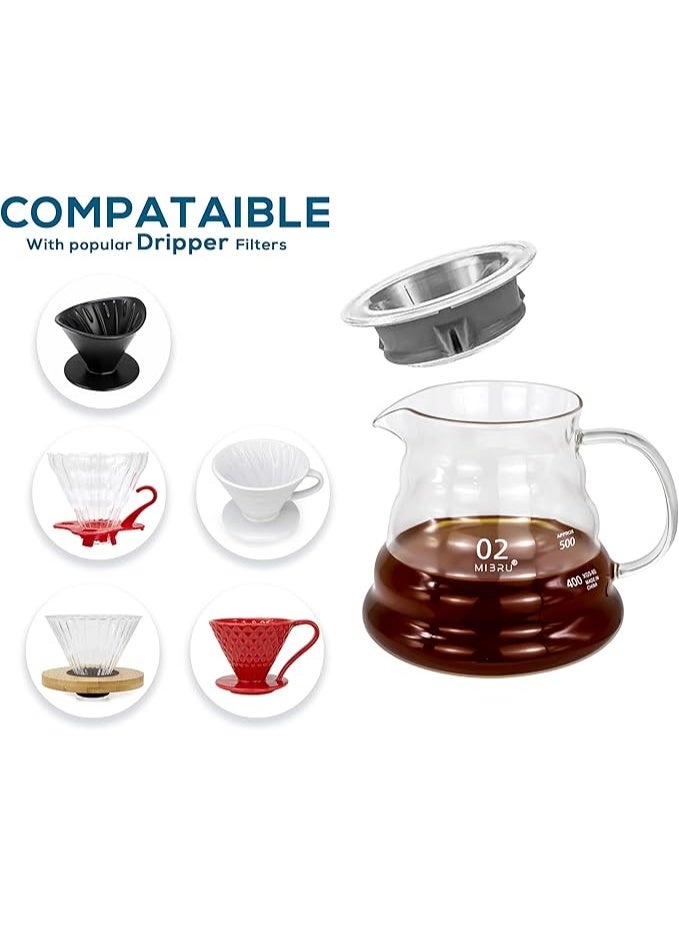 Hario Coffee Server V60 Clear Heat Resistant Glass Range Coffee Server Pour Over Coffee Tea Server Hand Drip Coffee Jug Kettle Coffee Maker Teapot 600ml - Image 4