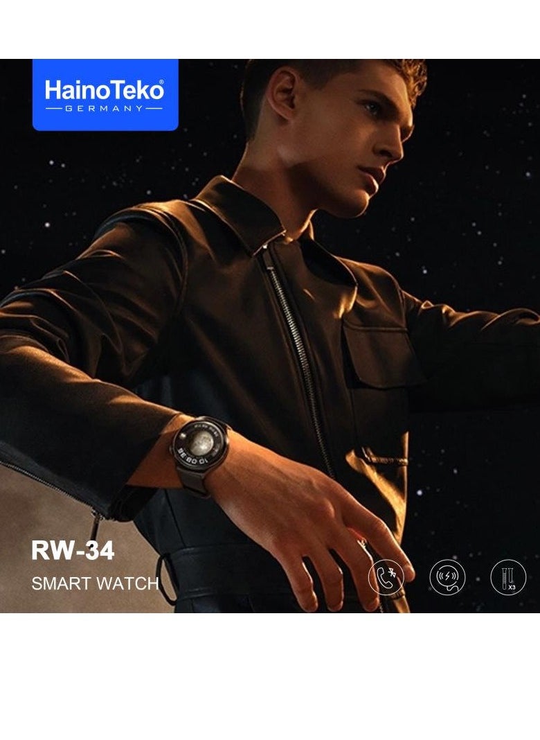 Haino Teko - Haino Teko Germany RW-34 AMOLED Display Smart Watch with 3 Pair Strap For Men's and Boys - Image 1