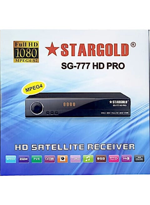 ريسيفر ستار جولد SG-777 HD PRO مزود بتقنية Full HD 1080p وUSB وPVR وDVB-S2 وMPEG4