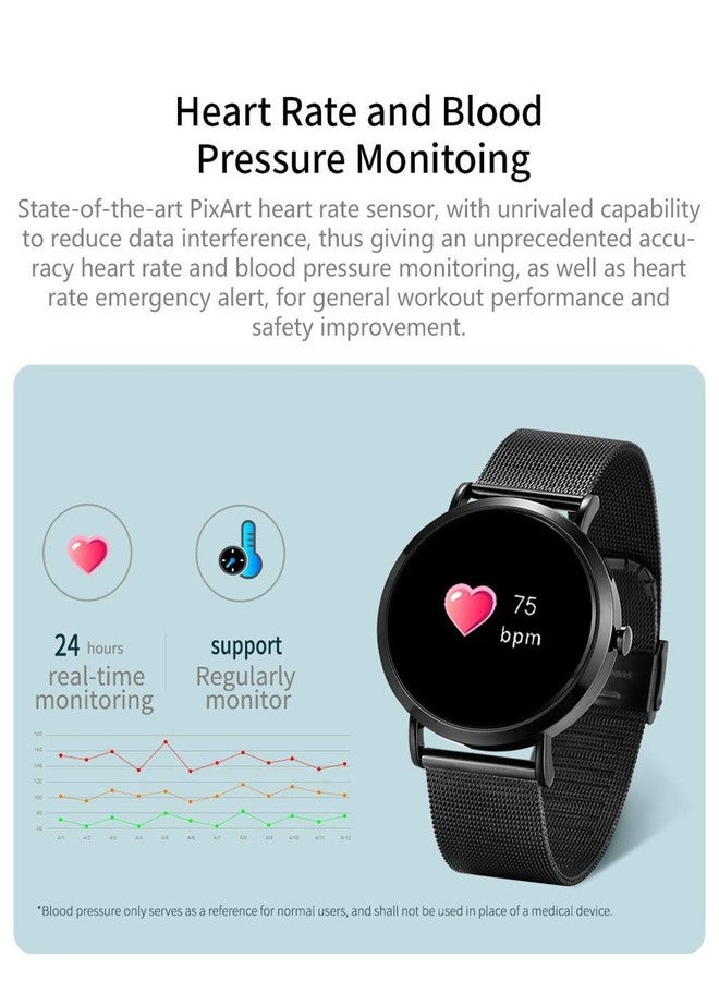 OPTA RSB-091 Leather Bluetooth Fitness Band Smart Watch for AndroidiOS Devices, Medium (Brown) - Image 3