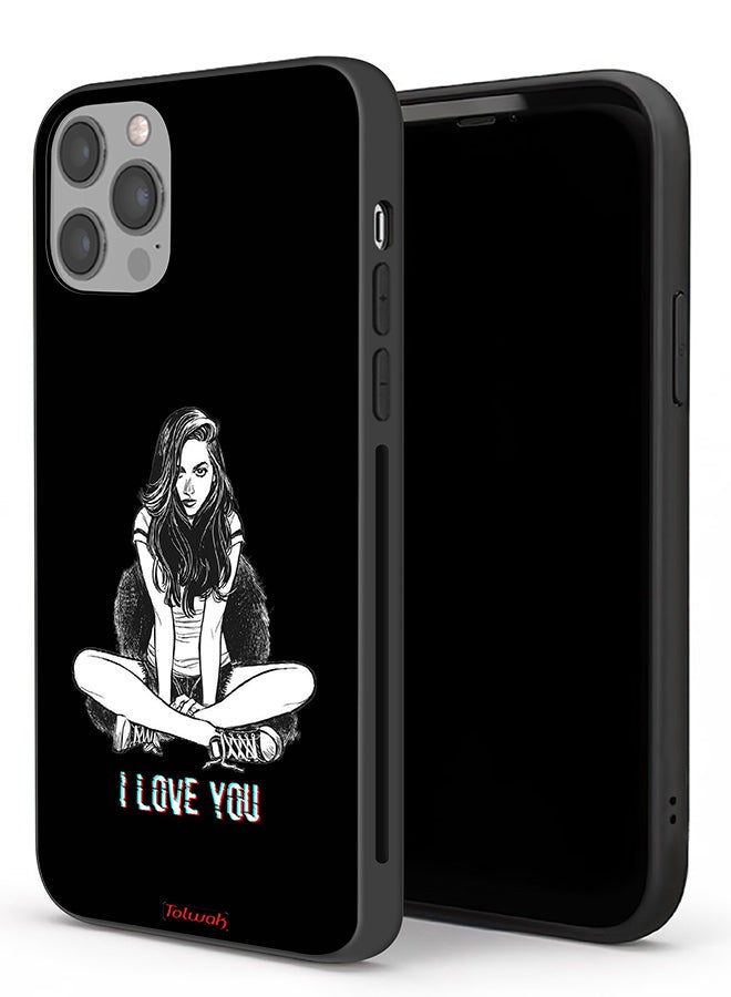 Tolwak Apple iPhone 12 Pro Max Protective Case I Love You Art - Image 1