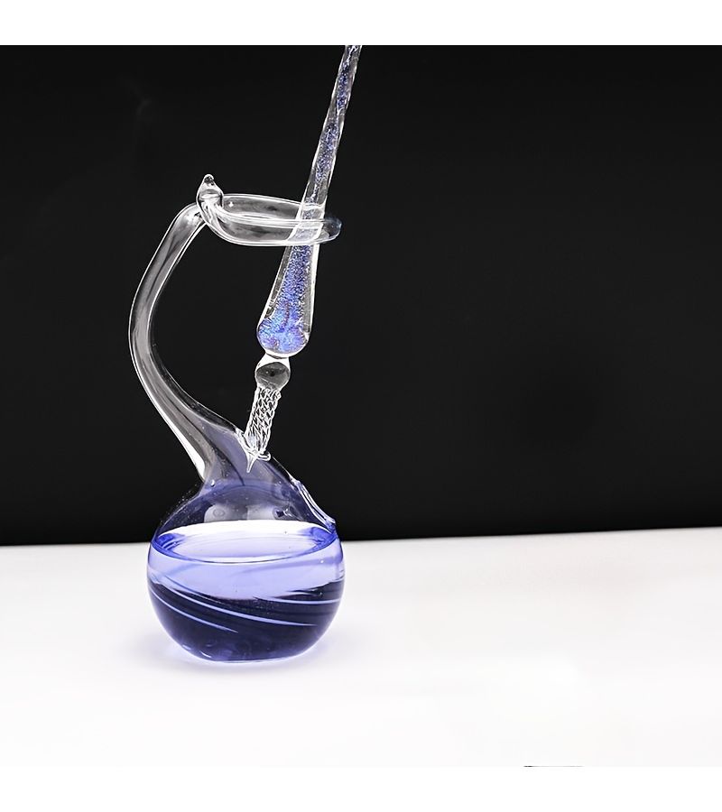 Handcrafted Little Swan Glass Pen Holder With Self Adjusting Color Mixing Wash Stand - Image 5