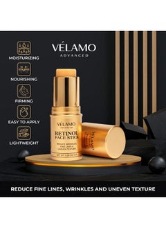 VELAMO ADVANCED Retinol Face Stick Reduce Fine Lines Wrinkles And Uneven Texture In 46 Weeks Retinol Cream For Face Wrinkle Cream For Face Anti Wrinkle Cream Anti Aging Face Cream 8 G/0.28 Oz  - Image 4