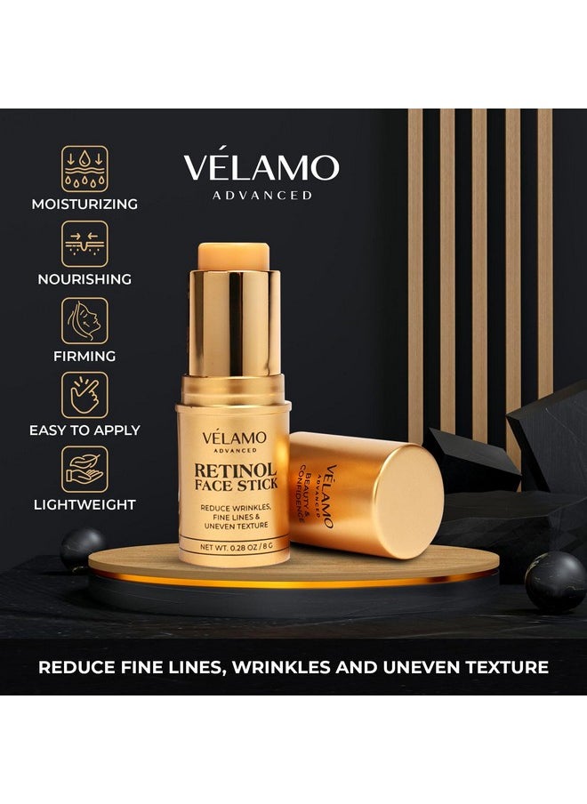 VELAMO ADVANCED - Retinol Face Stick Reduce Fine Lines Wrinkles And Uneven Texture In 46 Weeks Retinol Cream For Face Wrinkle Cream For Face Anti Wrinkle Cream Anti Aging Face Cream 8 G/0.28 Oz - Image 1