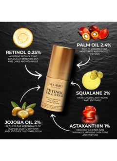 VELAMO ADVANCED Retinol Face Stick Reduce Fine Lines Wrinkles And Uneven Texture In 46 Weeks Retinol Cream For Face Wrinkle Cream For Face Anti Wrinkle Cream Anti Aging Face Cream 8 G/0.28 Oz  - Image 5
