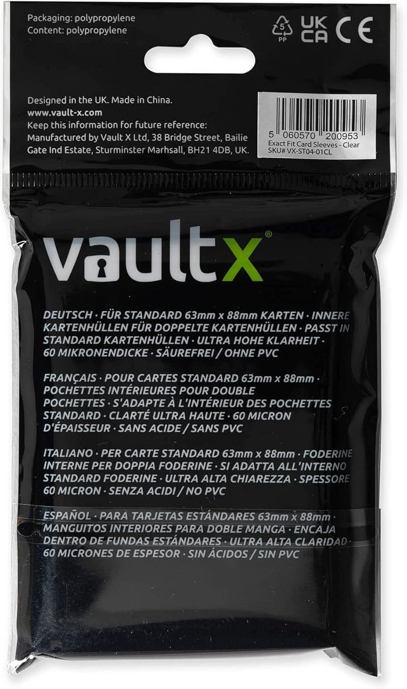 Vault X Exact Fit Trading Card Sleeves, Soft, High Clarity, Perfect Fit Inner Sleeves, Collectible Card Games, Sports, TCG (100 Pack) - Image 3