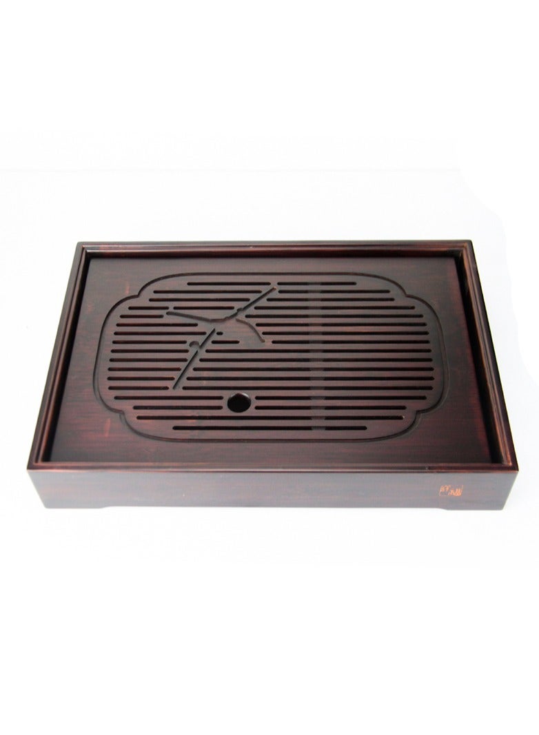 تيلاند لوح شاي شابان من الخيزران، لوح شاي لحفلات الشاي الصينية التقليدية (غونغ فو تشا) (6.5 × 38 × 25.5 سنتي متر) - Image 1